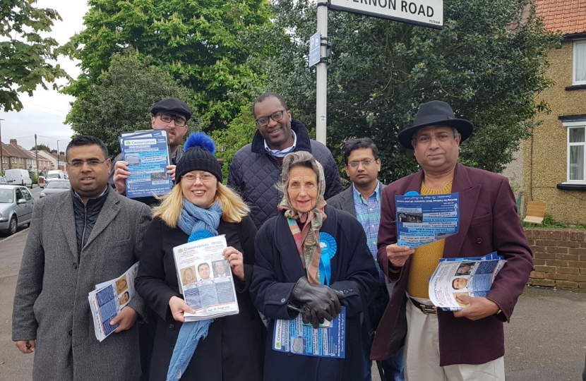 Feltham and Heston Conservative Association members with The Rt Hon Dr Kwasi Kwarteng